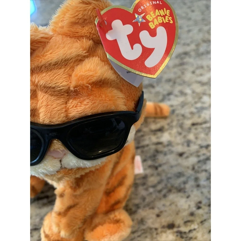 Ty Beanie Babies Cool Cat Garfield‎ With Sunglasses 2004
